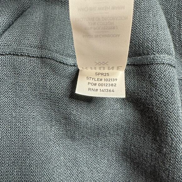 RHONE Navy Blue Compass Knit Tee Deep Sea Blue Men's Size Large NWT Career Basic - Picture 7 of 10